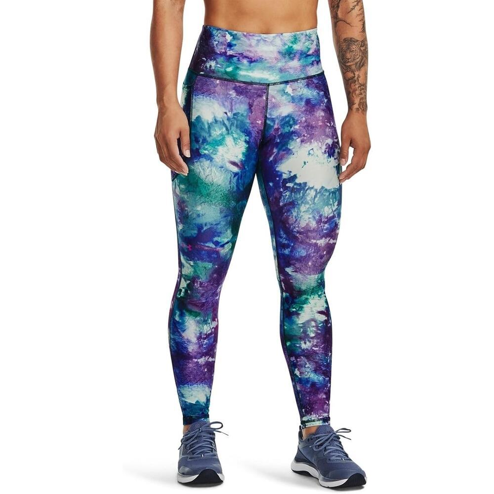 Under Armour Womens Compression Legging Strobe/Midnight Navy Sz XS Full Length